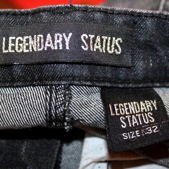 Legendary Status Distressed Black Wash Denim Shorts - Size 32 - Picture 10 of 10